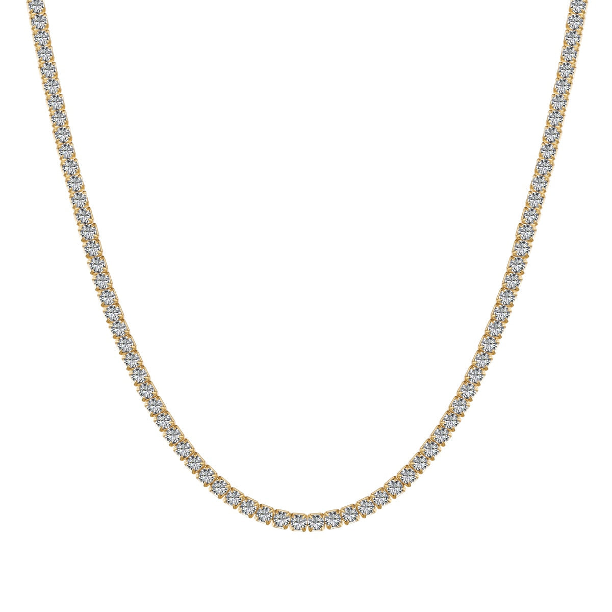 [LORA]Delicate Round Shape Tennis Necklace