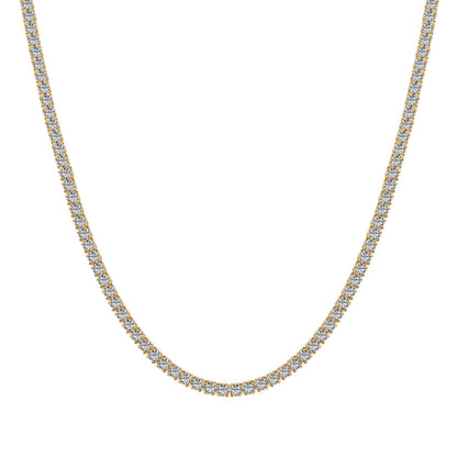 [LORA]Delicate Round Shape Tennis Necklace
