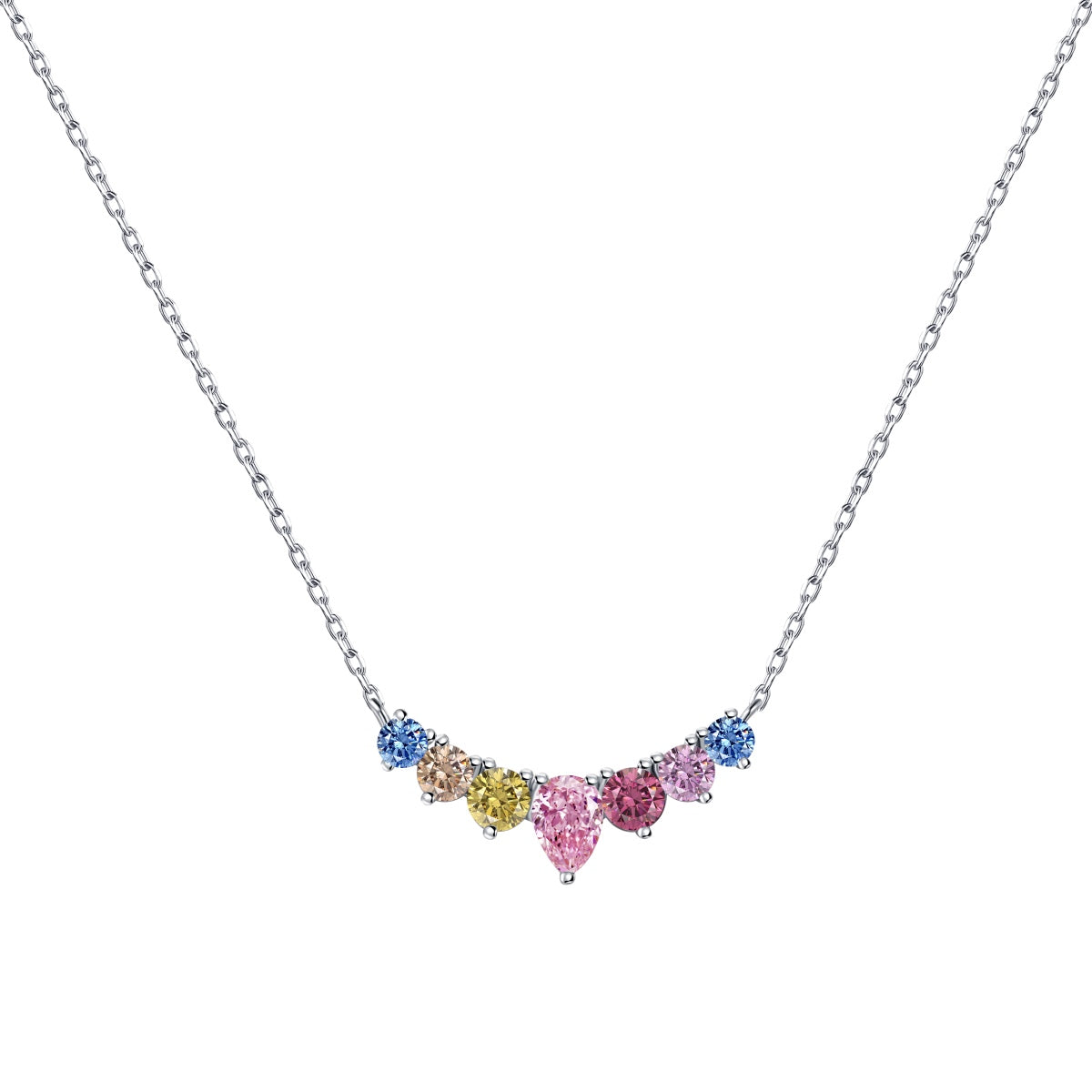[LORA]Dainty Colorful Heart Necklace