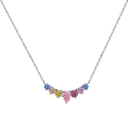 [LORA]Dainty Colorful Heart Necklace