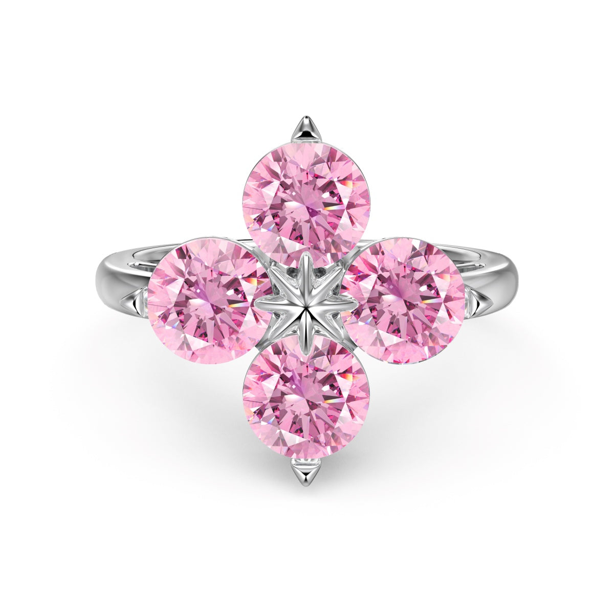 [LORA]Four-Leaf Clover Eight-Pointed Star Ring