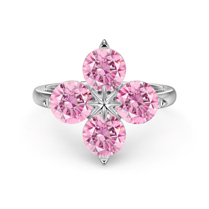 [LORA]Four-Leaf Clover Eight-Pointed Star Ring