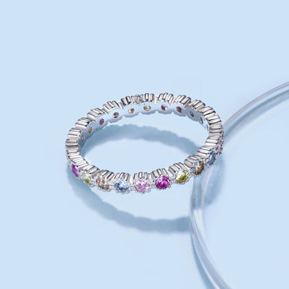 [LORA]Exquisite Colorful Round Cut Party Ring