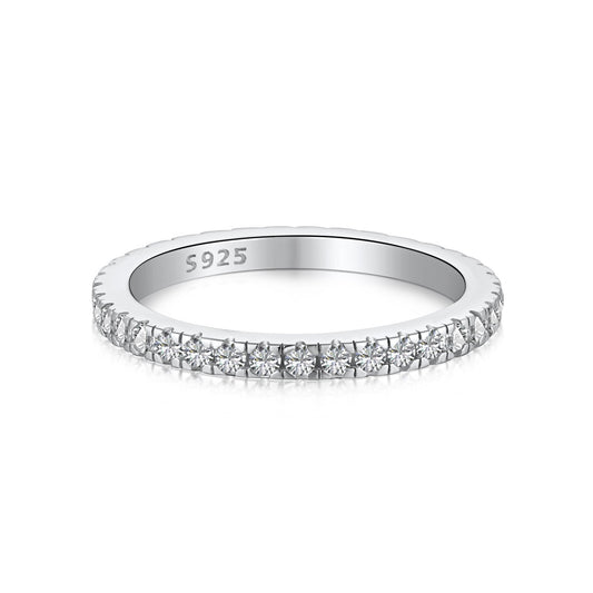 [LORA]Delicate Sparkling Round Cut Daily Ring