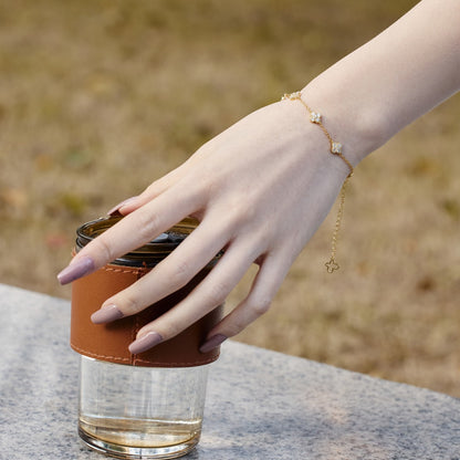 [LORA]Four-Leaf Clover Hollow Butterfly Bracelet