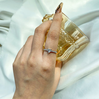 [LORA]0.5 Carat CaratEternity Charming Heart Shape Lover Ring