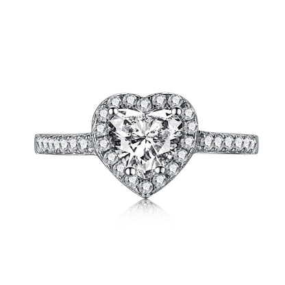 [LORA]Eternity Splashy Romantic Heart Shape Lover Ring