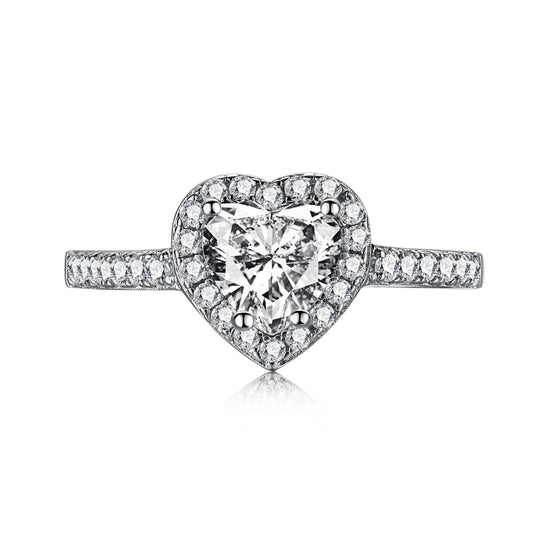 [LORA]Eternity Splashy Romantic Heart Shape Lover Ring