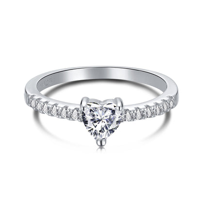 [LORA]0.5 Carat CaratEternity Charming Heart Shape Lover Ring