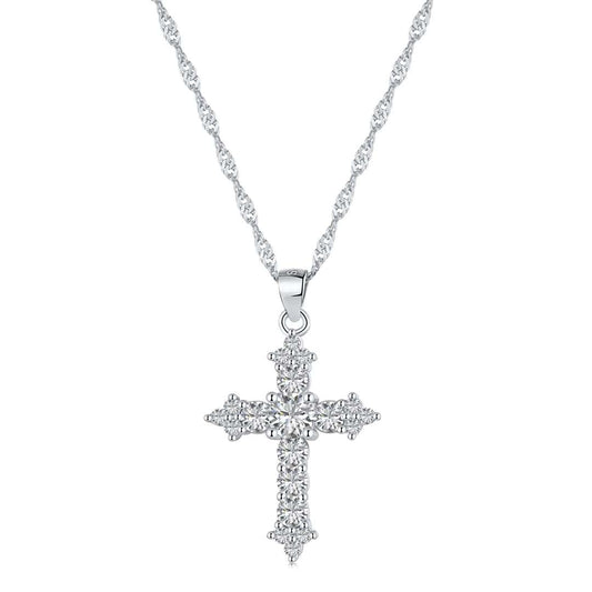 [LORA]Delicate Cross Shape Necklace