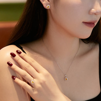 [LORA]Delicate Radiant Oval Cut Daily Earrings