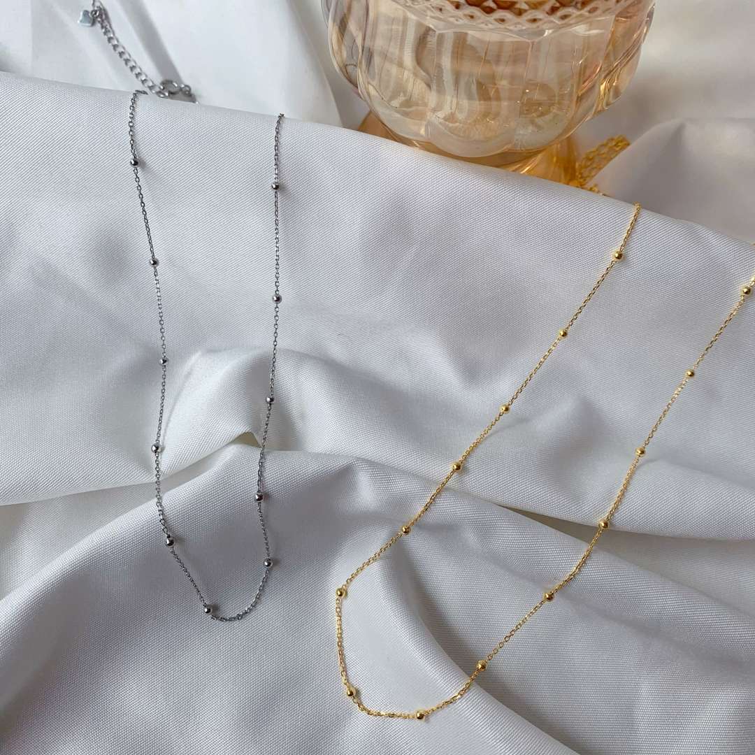 [LORA]Small Bead Clavicle Chain Simple Necklace