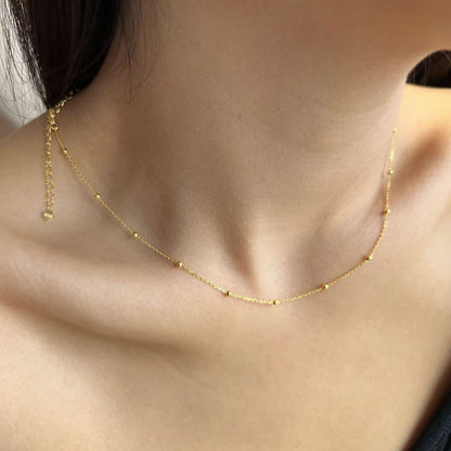 [LORA]Small Bead Clavicle Chain Simple Necklace