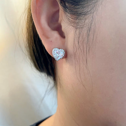 [LORA]Sparkling Heart Shape Lover Earrings
