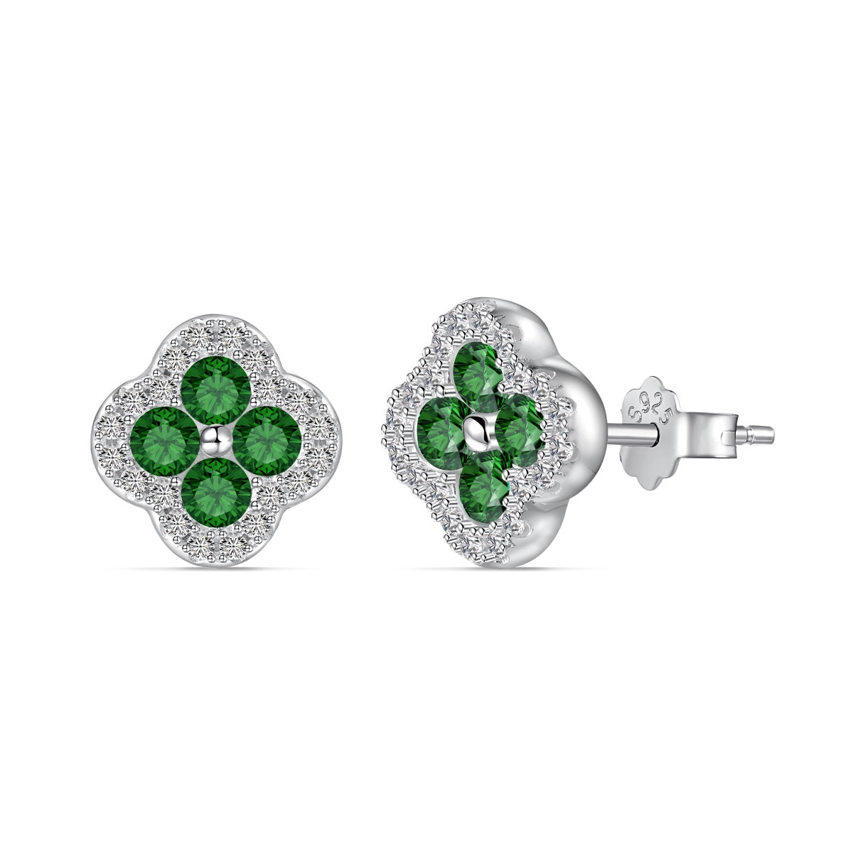 [LORA]Four-Leaf Clover Flower Shaped Earrings
