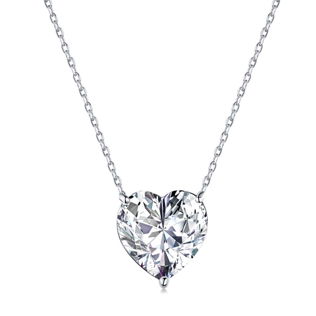 [LORA]6.0 carat Radiant Heart Shape Necklace