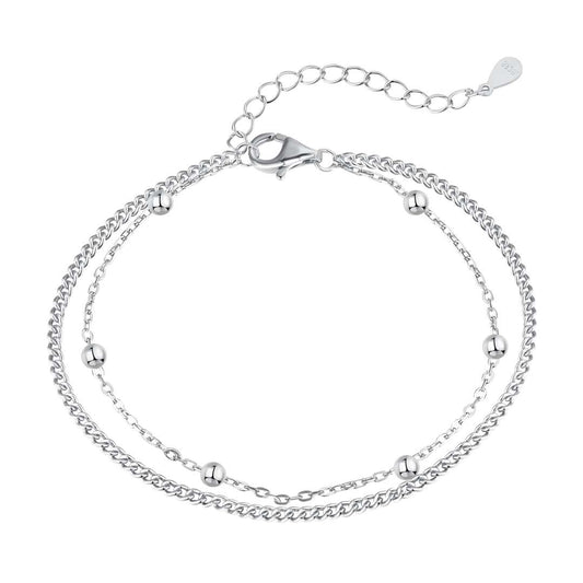 [LORA]Delicate Bead Double Layer Bracelet