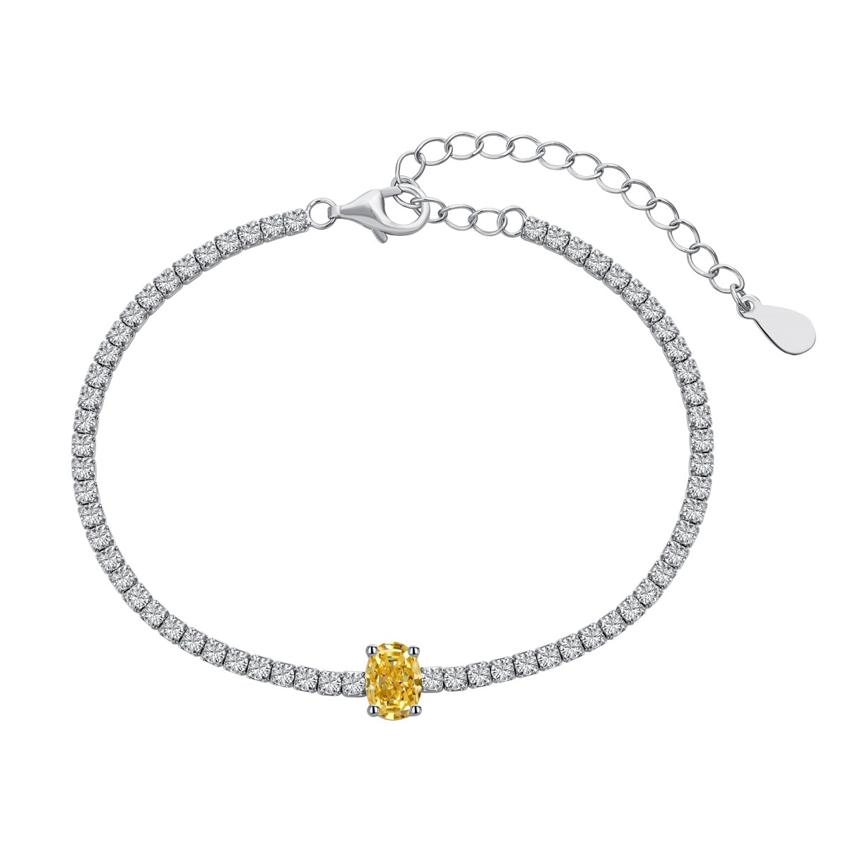 [LORA]0.75 Carat Exquisite Oval Cut Daily Bracelet