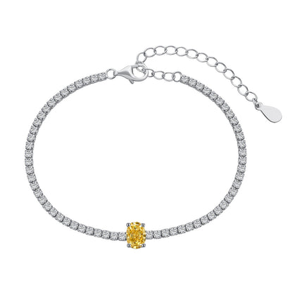[LORA]0.75 Carat Exquisite Oval Cut Daily Bracelet