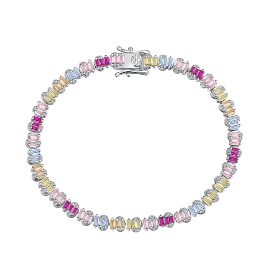 [LORA]Delicate Colorful Emerald Cut Party Bracelet