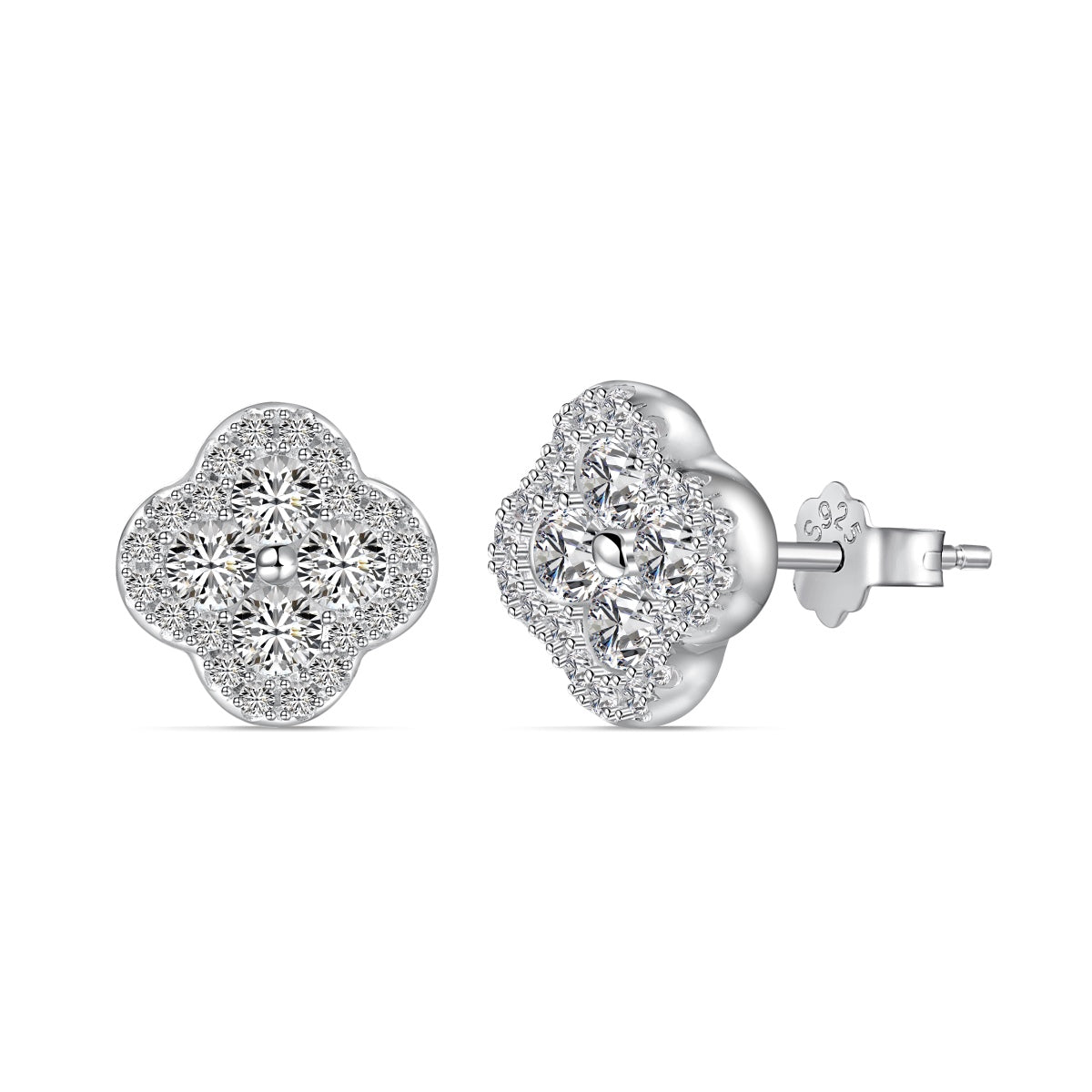 [LORA]Four-Leaf Clover Flower Shaped Earrings