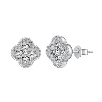 [LORA]Four-Leaf Clover Flower Shaped Earrings