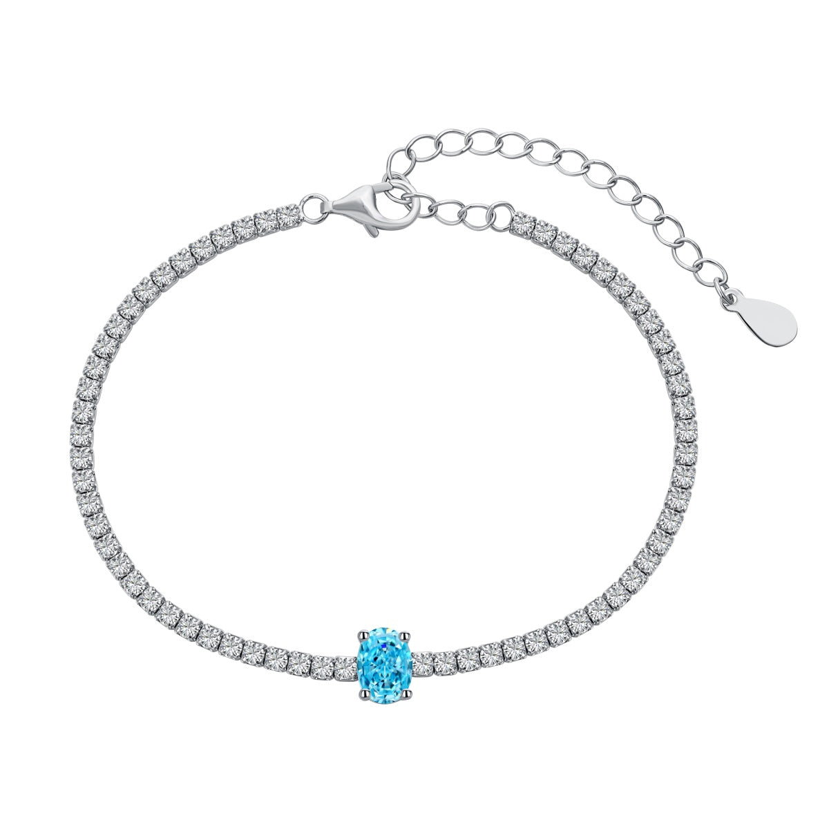 [LORA]0.75 Carat Exquisite Oval Cut Daily Bracelet