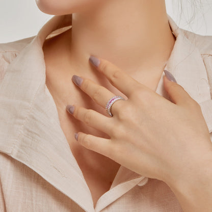 [LORA]Ornate Colorful Radiant Cut Daily Ring