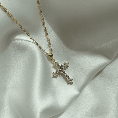 [LORA]Delicate Cross Shape Necklace