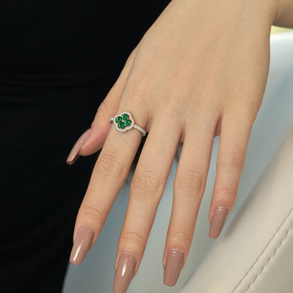 [LORA]Four Leaf Clover Flower Design Ring