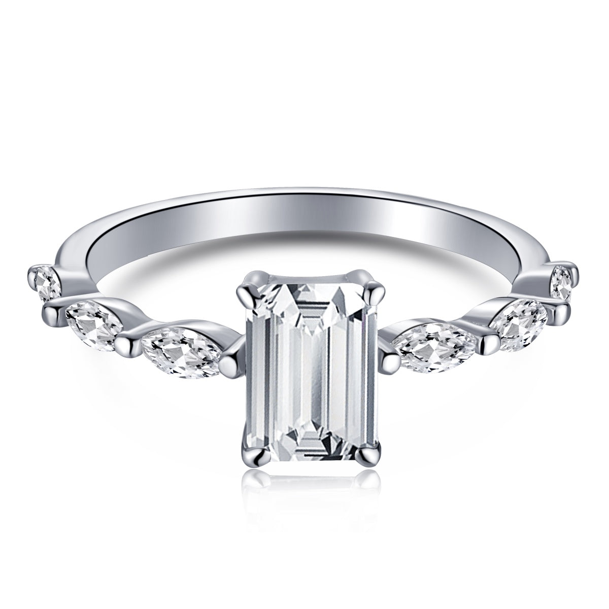 [LORA]1.0 Carat Dainty Resplendent Radiant Cut Daily Ring