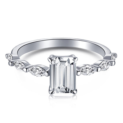 [LORA]1.0 Carat Dainty Resplendent Radiant Cut Daily Ring