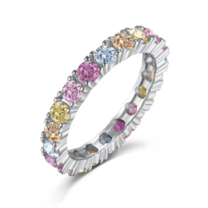 [LORA]Dazzling Lustrous Round Cut Tennis Ring