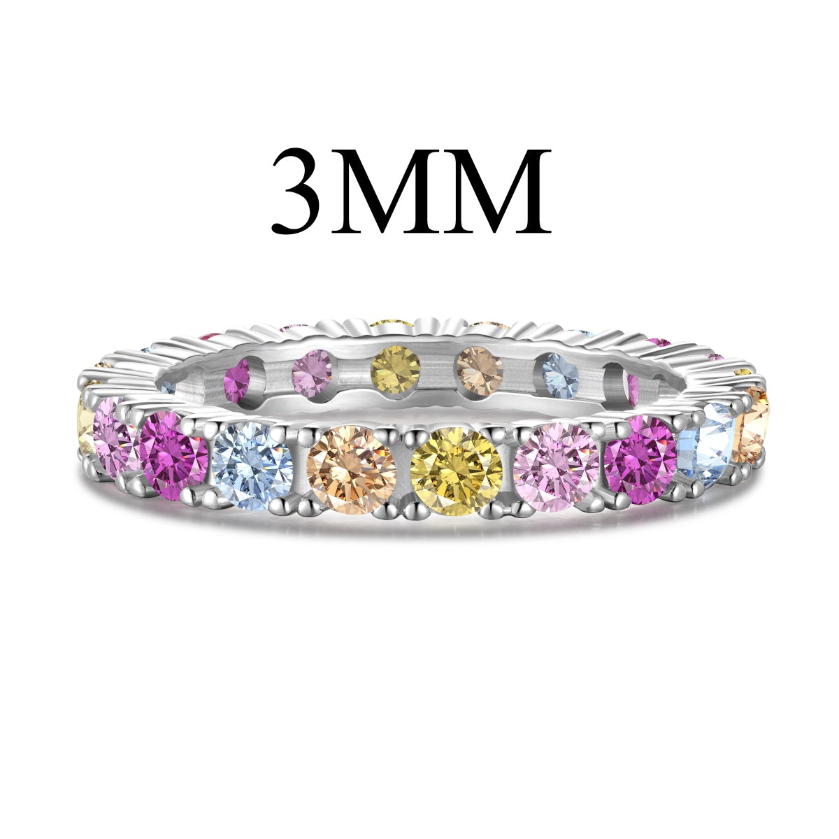[LORA]Dazzling Lustrous Round Cut Tennis Ring