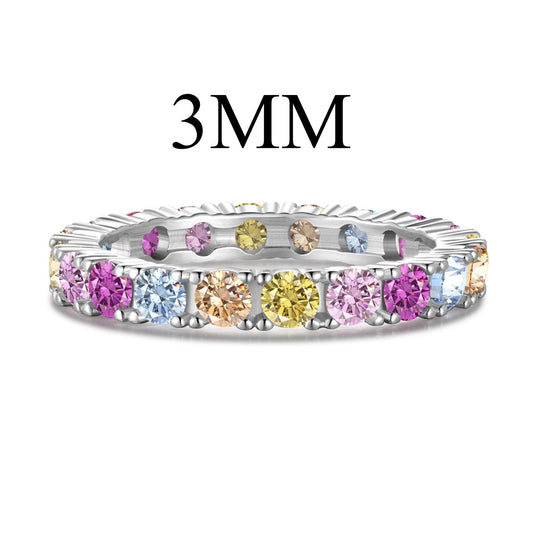 [LORA]Dazzling Lustrous Round Cut Tennis Ring