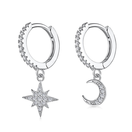 [LORA]Star and Moon Asymmetric Earrings