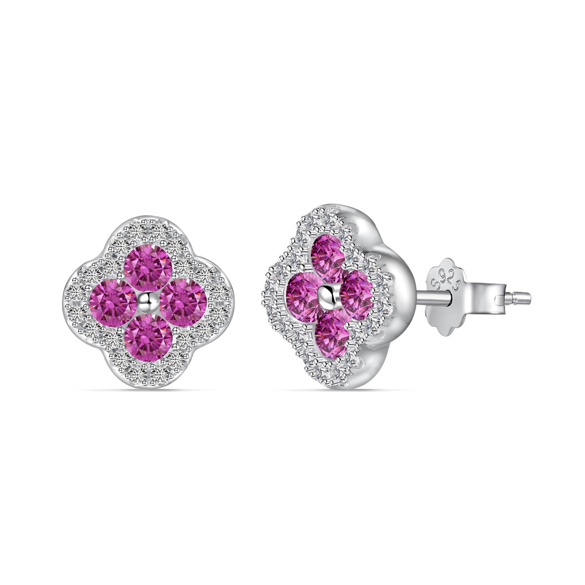 [LORA]Four-Leaf Clover Flower Shaped Earrings