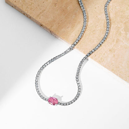 [LORA]1.0 Carat Shining Oval Cut Necklace