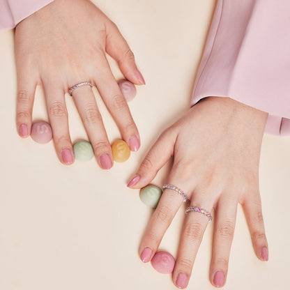 [LORA]Unique Scintillating Round Cut Daily Ring