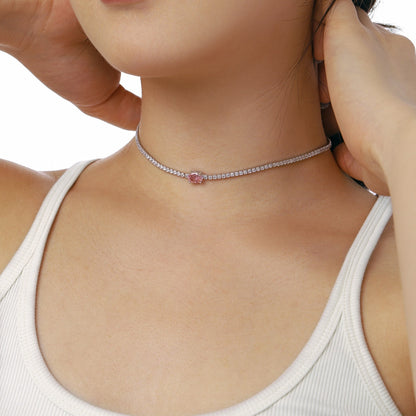 [LORA]1.0 Carat Shining Oval Cut Necklace