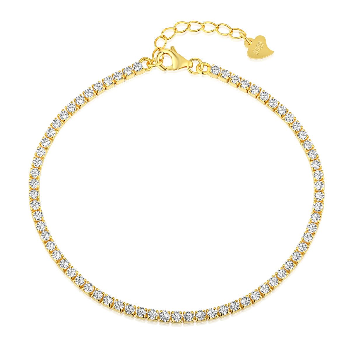 [LORA]Radiant Shinning Princess Cut Tennis Bracelet