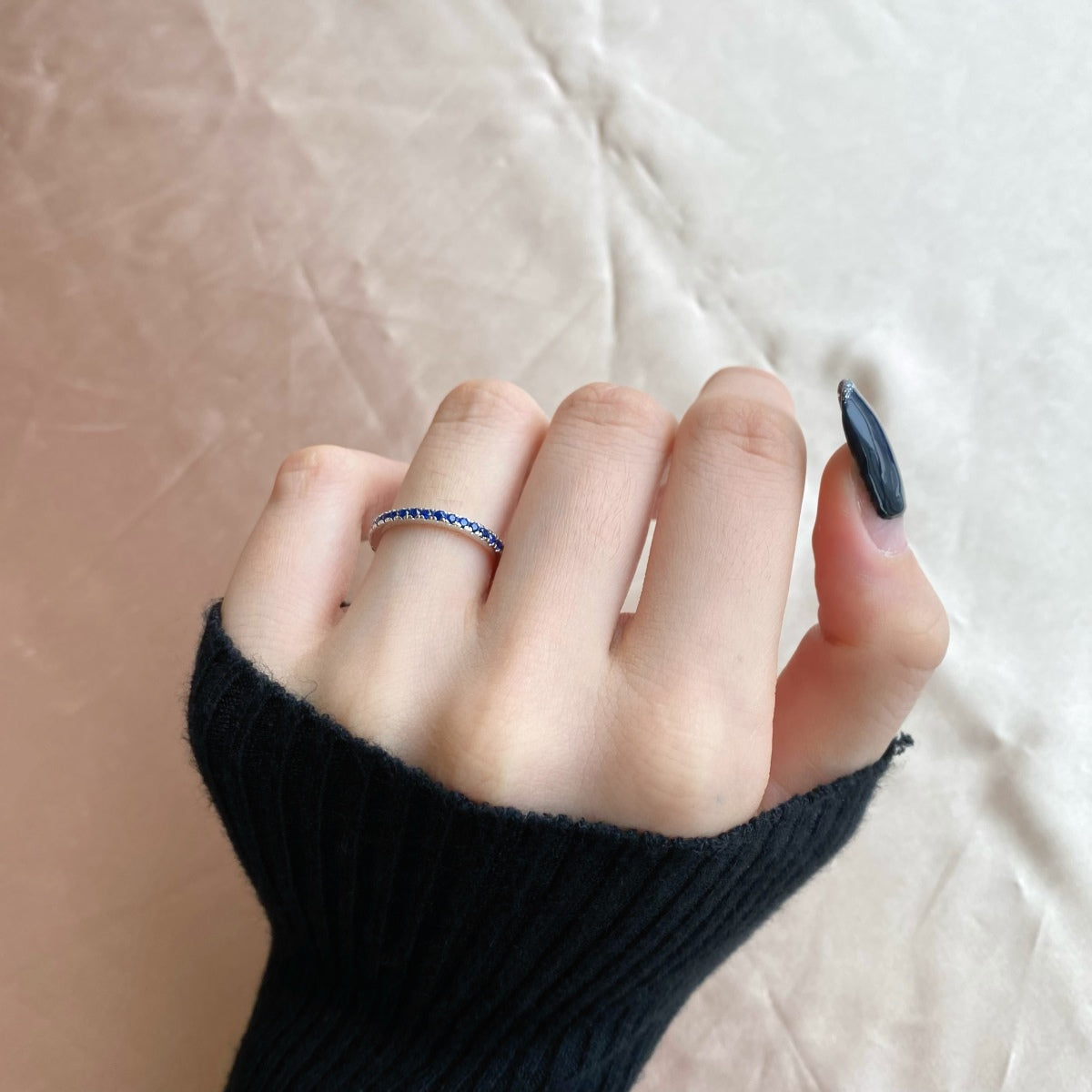 [LORA]Delicate Sparkling Round Cut Daily Ring