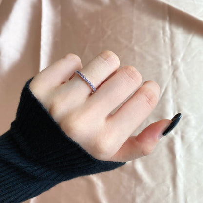 [LORA]Delicate Sparkling Round Cut Daily Ring