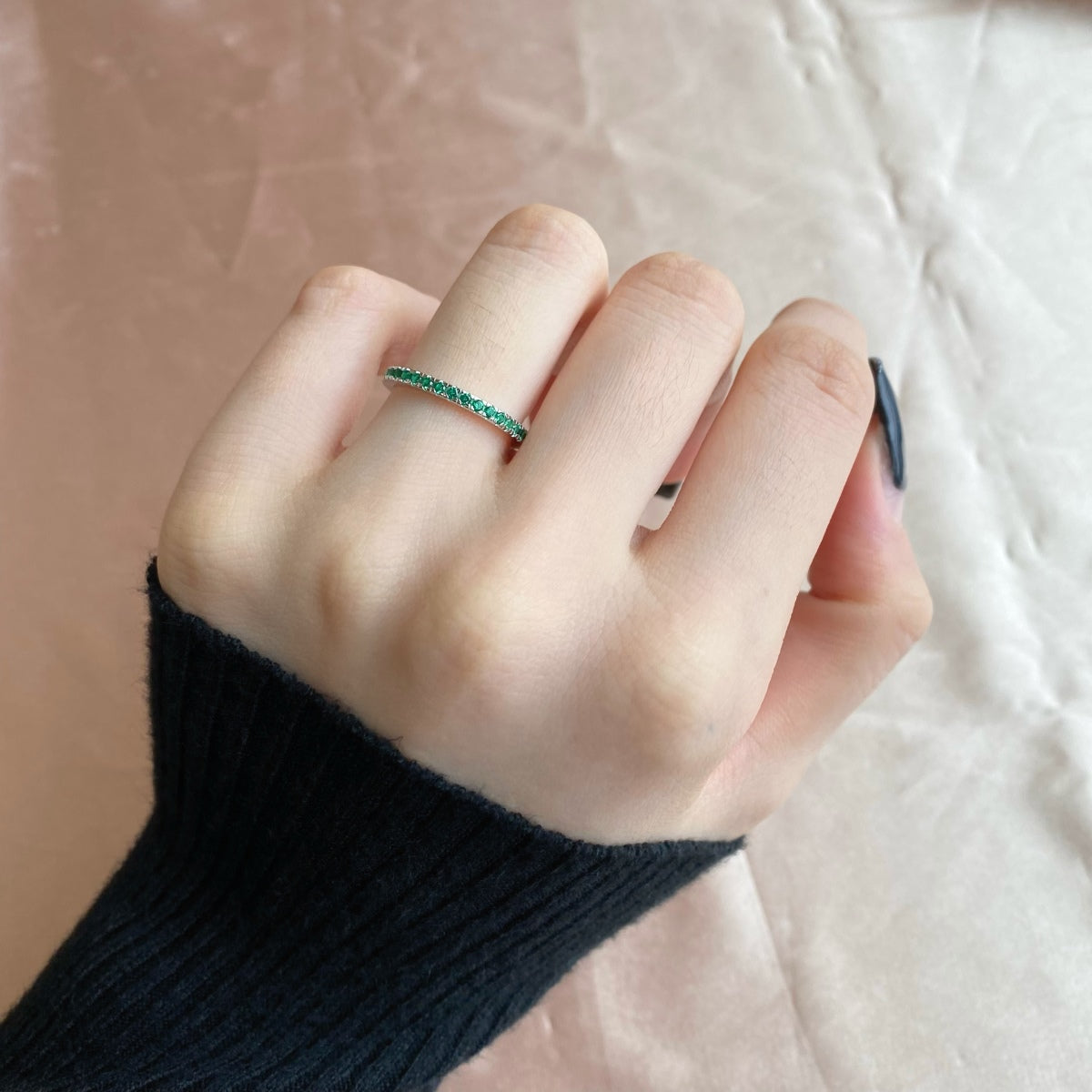 [LORA]Delicate Sparkling Round Cut Daily Ring