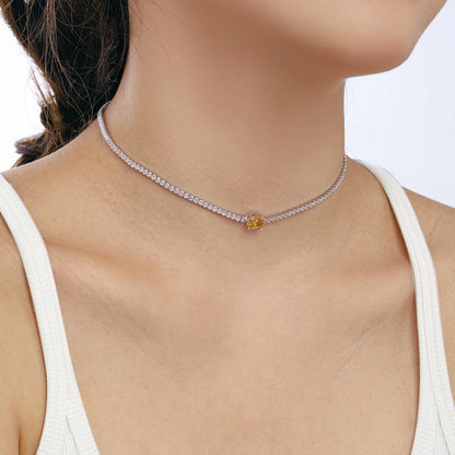 [LORA]1.0 Carat Shining Oval Cut Necklace