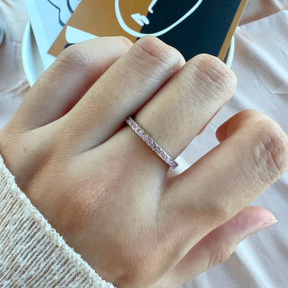 [LORA]Delicate Sparkling Round Cut Daily Ring