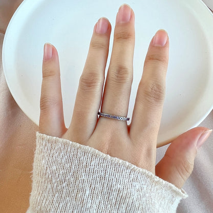 [LORA]Delicate Sparkling Round Cut Daily Ring