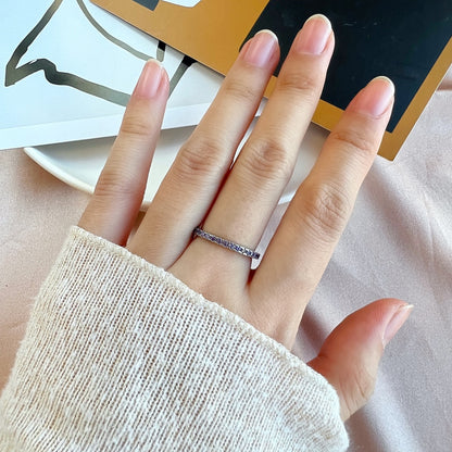 [LORA]Delicate Sparkling Round Cut Daily Ring