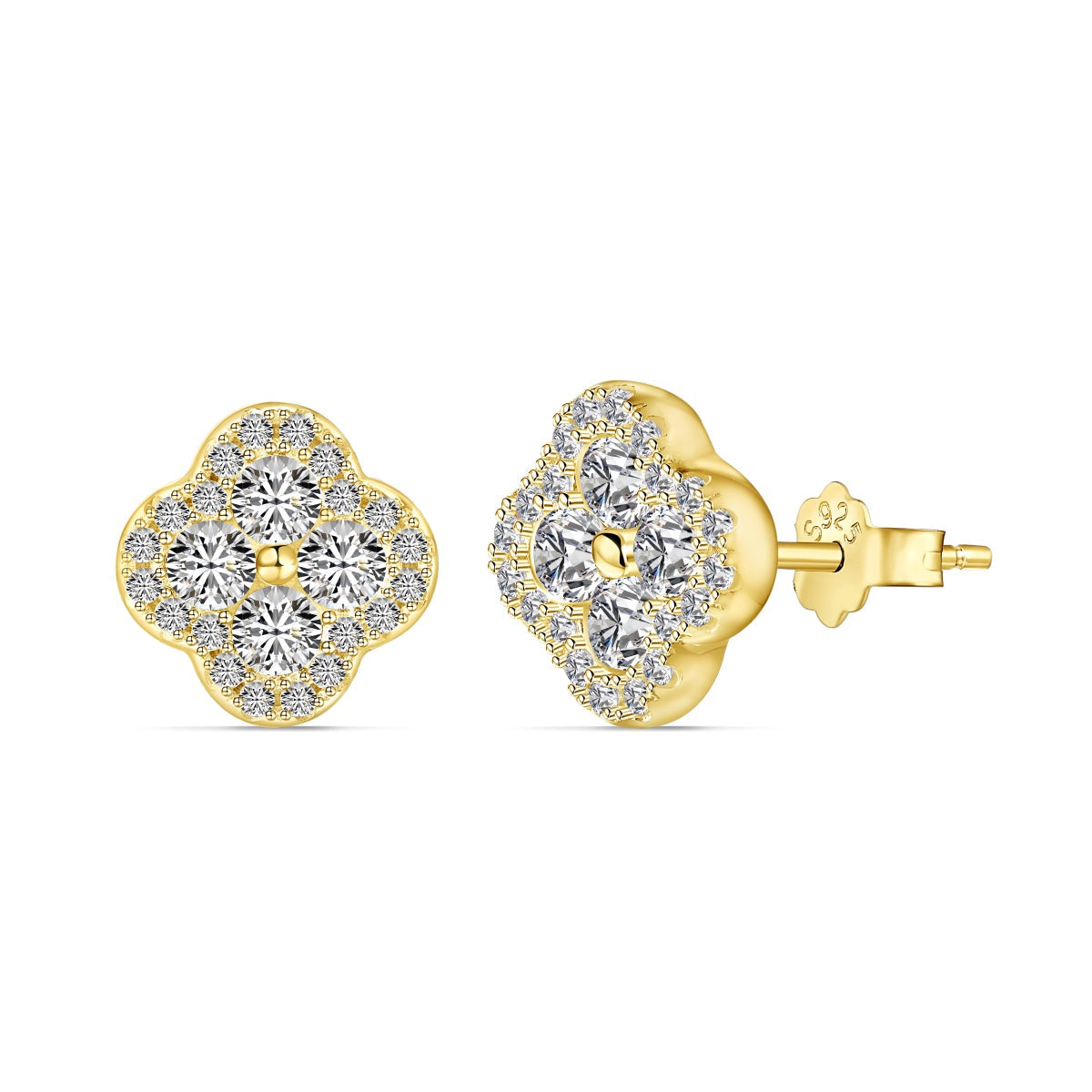 [LORA]Four-Leaf Clover Flower Shaped Earrings