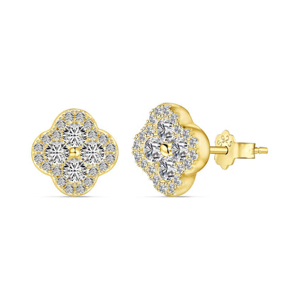 [LORA]Four-Leaf Clover Flower Shaped Earrings